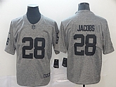Nike Raiders 28 Josh Jacobs Gray Gridiron Gray Limited Jersey,baseball caps,new era cap wholesale,wholesale hats